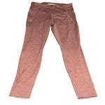All In Motion Women’s Ribbed Mid Rise Joggers Red Pockets Elastic Waist Soft XXL Photo 1