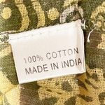 Flying Lotus Size XL Green Floral Print Cotton Made in India Blouse Top Photo 3