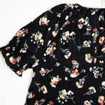 Madewell ‎Silk Notched Ruffle-Cuff Top Carnation Toss Photo 7