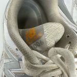 New Balance Size 7 Sneakers White Gray Lace Up Running Jogging Exercise Gym Photo 3