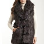 Candela Indigo Faux Fur Mahala Vest Size Medium SIZE LARGE Photo 1