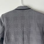 EXPRESS  Plaid Knit Peak Lapel Double Breasted Blazer Black White Micro Plaid Photo 8