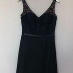 W•too Wtoo Classic Black Floral Lace V Neck Formal Dress Photo 1