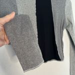 Hollister Grey Long Sleeve Baby Tee Colorblock Stretchy Y2K Crop T-Shirt Medium Photo 3