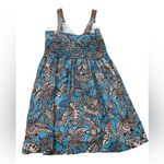 Trina Turk Paisley Floral Smocked Silk Dress Photo 1