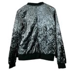 Jade & Ivory Bomber Jacket Womens M Green Crushed Velvet Streetwear Y2K Rock 90s Size M Photo 2