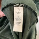 Aerie EUC  Dark Green Velour Zipped Hoodie Photo 3
