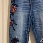 Abercrombie & Fitch  24 Short Annie High Rise Girlfriend Jeans Floral Embroidery Photo 2