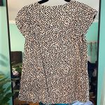Old Navy Womens Cheetah Print V Neck Short Sleeve Top Shirt Size S Photo 3