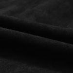 Black Square Neck Puff Sleeve Dress Country Western Faux Suede NEW Size L Photo 5