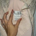 Jenny Packham NWT Jenny Peckham Blush Lace & Crepe Column Gown Size 12 Photo 8