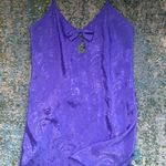 Vintage 90s Intimate Moods purple paisley bow short nightgown slip, size small Photo 0