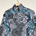 Title Nine Women’s Wool Blend Pull Over Sweater 1/4 Zip Outdoor Floral Print M Photo 1