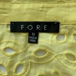 FORE Yellow Eyelet Lace Button Photo 2