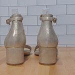 Free People  Marigold Sandal Ankle Block Heel Suede Leather Shimmer 38 (US 8) Photo 11