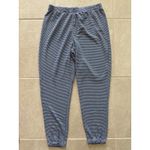 Savage x Fenty Women's Size XL Navy‎ White Strip Jogger Lounge Pajama Pants Soft Blue Photo 2