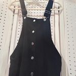 Celebrity Pink  Black Corduroy Button Front Pinafore Dress Jumper Size M Photo 2