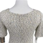 BCBGeneration Cream Tuxedo Hem Short Sleeve Sweater Photo 8