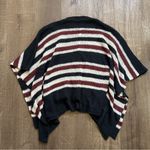 Wooden Ships Blue White Red Knit Stripe Poncho XS/S Photo 2