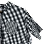 Madewell Gingham Play Button Down Shirt in True Black Womens XS Oversized Preppy Photo 3