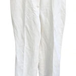 Charter Club NWT  WHITE PLEATED SILK LINEN PANTS Photo 0