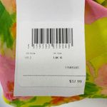 ASOS Design Floral Halter Neck Ruched Crop Top Neon Yellow Pink Green Size 2 Photo 5