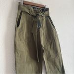 Lulus Leo Olive Green Tie-Waist Cropped Pants Size S NWT Photo 4