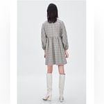 ZARA V-Neck Plaid Button Long Sleeve Dress XS EUC Photo 1