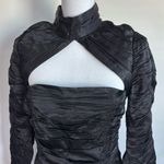 ZARA  Limited Edition Long Sleeve Satin Ruched Mini Dress Size M new with tags Photo 2