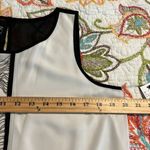 BCX  womens size large off white and black tank dressy chain front georgette new Photo 6
