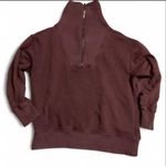 Aerie  Maroon‎ Half-Zip Sweatshirt Photo 0