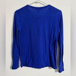 J.Crew Layered Lace Long-Sleeve T-shirt, sapphire blue, size XS Photo 3