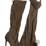 Anne Michelle  Rise Up Knee High Boots 8.5 Mocha Brown Faux Suede Stiletto Heel Photo 0