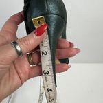 Furla  Size 37 US 6.5 Hunter Green Italian Leather Dress Heels Pointed Toe Pumps Photo 12