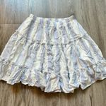 Princess Polly  Salt Water Ruffle Mini Skirt White Blue Striped Size 0 Photo 6