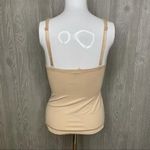 rhonda shear structured cup sheer lace tank top undershirt shapewear small Tan Photo 2