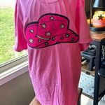 Gildan NWT Hot Pink Bling Cowboy Hat Tee Shirt Top Size Small Photo 0
