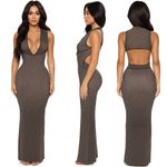 Ronny Kobo Black Quartz Lait Stretch Ribbed Knit Cut Photo 1