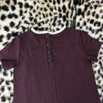 Loft  Houndstooth Ruffle Neckline Short Sleeve Shift Dress 2P Photo 6