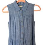 Fat Face Jolene Blue Chambray Button Down Front Maxi Shirt Dress Size 2 Photo 7