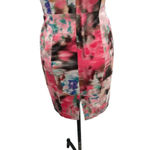 Black Halo Demetrio Cotton Watercolor Dress Pink Coral Size 2 Photo 9