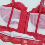Auden Sheer Unlined Lingerie Bra Red Size L Photo 4