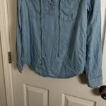 Paige Denim light blue, long-sleeved Lace-Up Shirt size small Photo 4