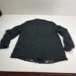 Lafayette 148 New York Boheme Lace Inset Silk Blouse Top Button Front Small Photo 13