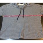 CHAPS Size 3X Blue Striped Cowlneck Long Sleeve Top Textured Sporty Athleisure Photo 9