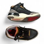 Nike AIR JORDAN 3 RETRO CEMENT Black Gold Red High-Top Sneakers 8 Photo 0