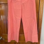Maeve By Anthropologie The Colette Coral Wide Leg Linen Pants Sz 31 Photo 3
