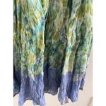 st. john's bay St. John’s Bay Tiered Crinkle Maxi Skirt Blue Green Floral Boho Size M Photo 5