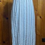 AB Studio Blue and White Striped Maxi Skirt NWT button design cute causal skirt Photo 3