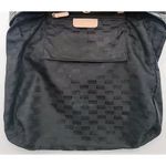 Michael Kors  Black Patent Leather Purse Shoulder Bag Tan Strap Logo Charm READ Photo 8